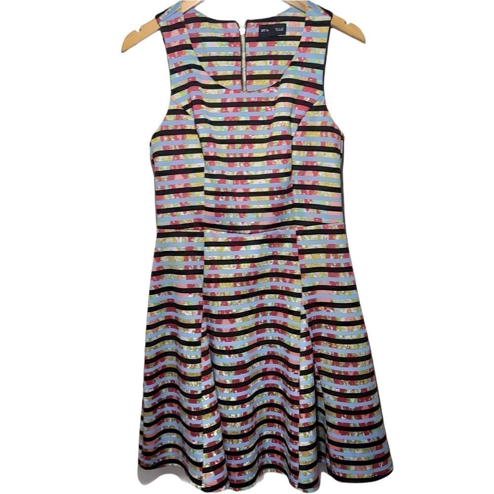 My Michelle Multicolor Striped Skater Dress